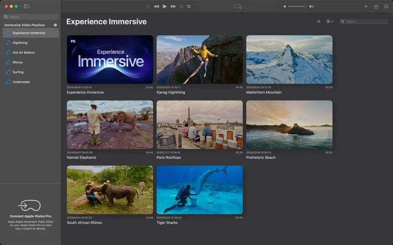 Appleは、Mac上の没入型ビデオライブラリを管理するための新しいアプリを発表しました。