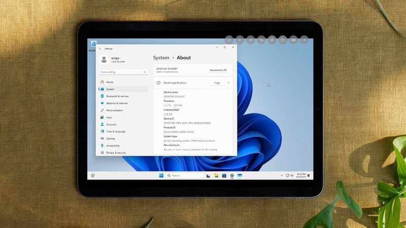 M2搭載のiPad Airでエミュレーターを使い、Windows 11 ARMの動作に成功