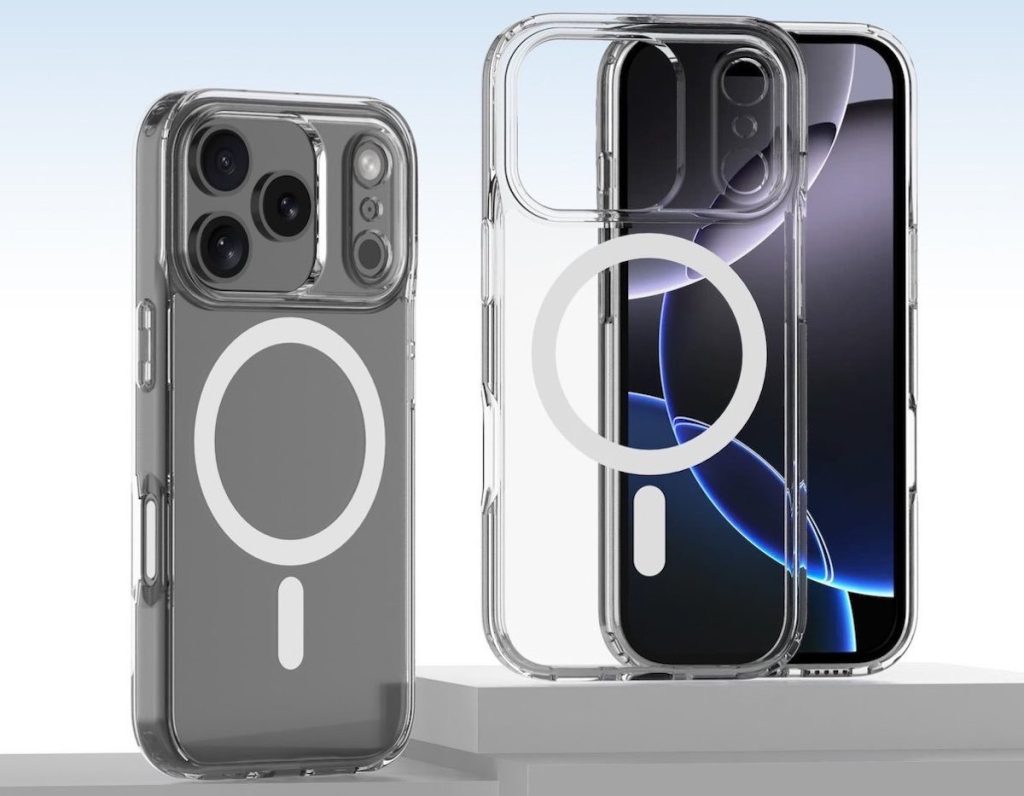 iPhone17 Proのケース、リアカメラ部完全開放と分割式と2種類のデザインあり