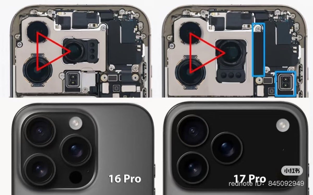 iPhone 17 Proのカメラ内部レイアウトが流出？LiDARセンサーは右下に配置か