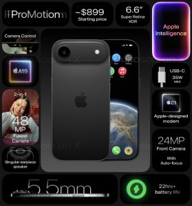 iPhone17 Airのスペック・素材・デザインに関する最新予測