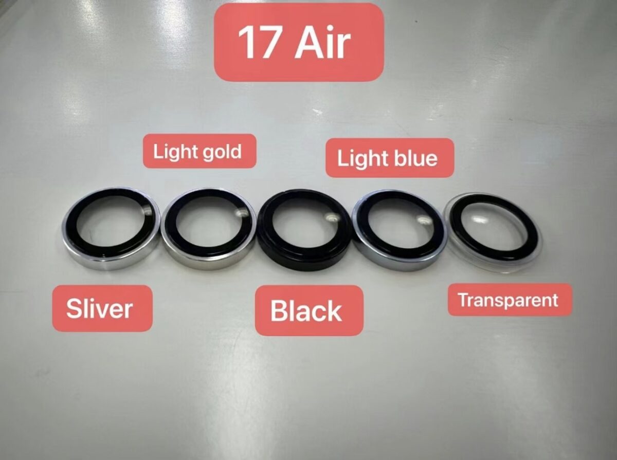 iPhone 17 / 17 Airのカラーバリエーション、レンズプロテクター5色から判明か