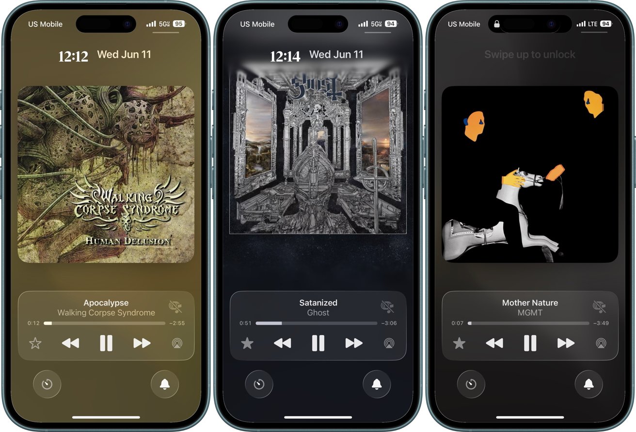 Apple Music、iOS 26アップデートでロック画面に動きと色彩、奥行きを追加