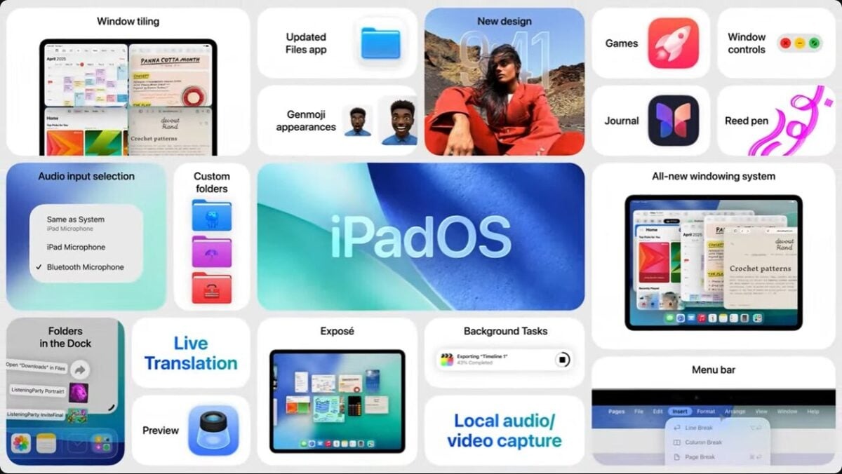 iPadOS 26正式発表　自由なウィンドウ操作とメニューバーでMacライクに進化